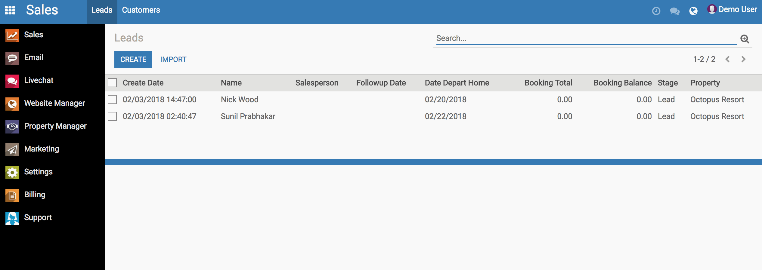 Sales module